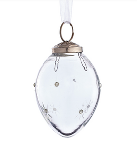 Starburst Glass Christmas Light Ornament 3.5"