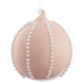 Soft Pink Glass Pearl Ornament