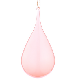 Pink Glass Teardrop Ornament