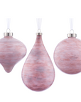 Glass Ornament in Watercolor Pink