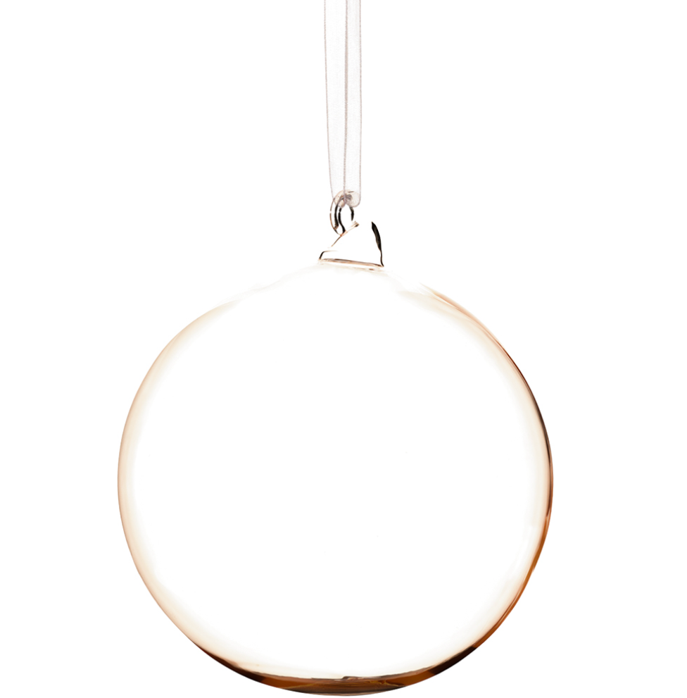 Glass Ball Ornament With Subtle Gold Shimmer