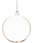 Glass Ball Ornament With Subtle Gold Shimmer