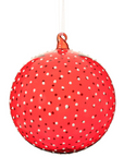 Red Glass Dotted Ornament