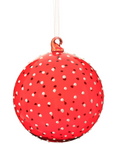 Red Glass Dotted Ornament