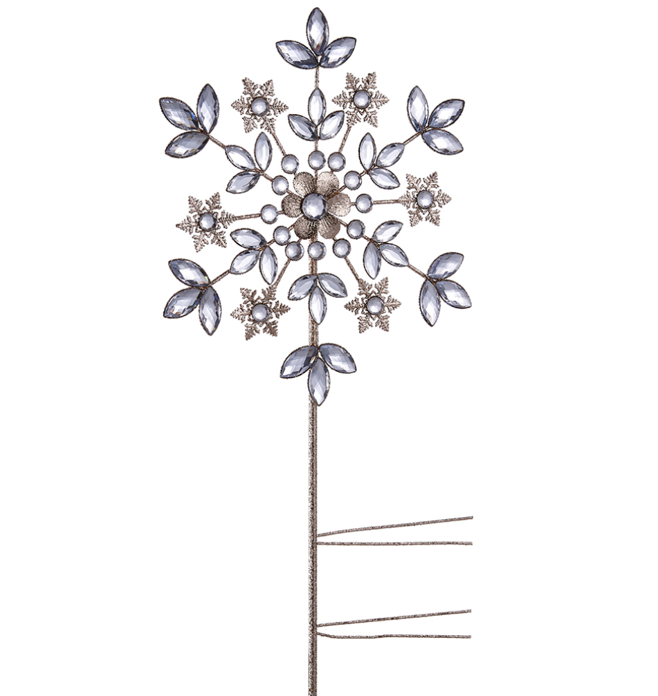 Rhinestone Snowflake Tree Topper