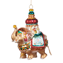 Mercury Glass Elephant Ornament