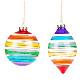 Striped-Glass Rainbow Ornament