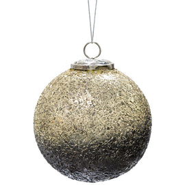 Textured Gold Glass Ball Ornament