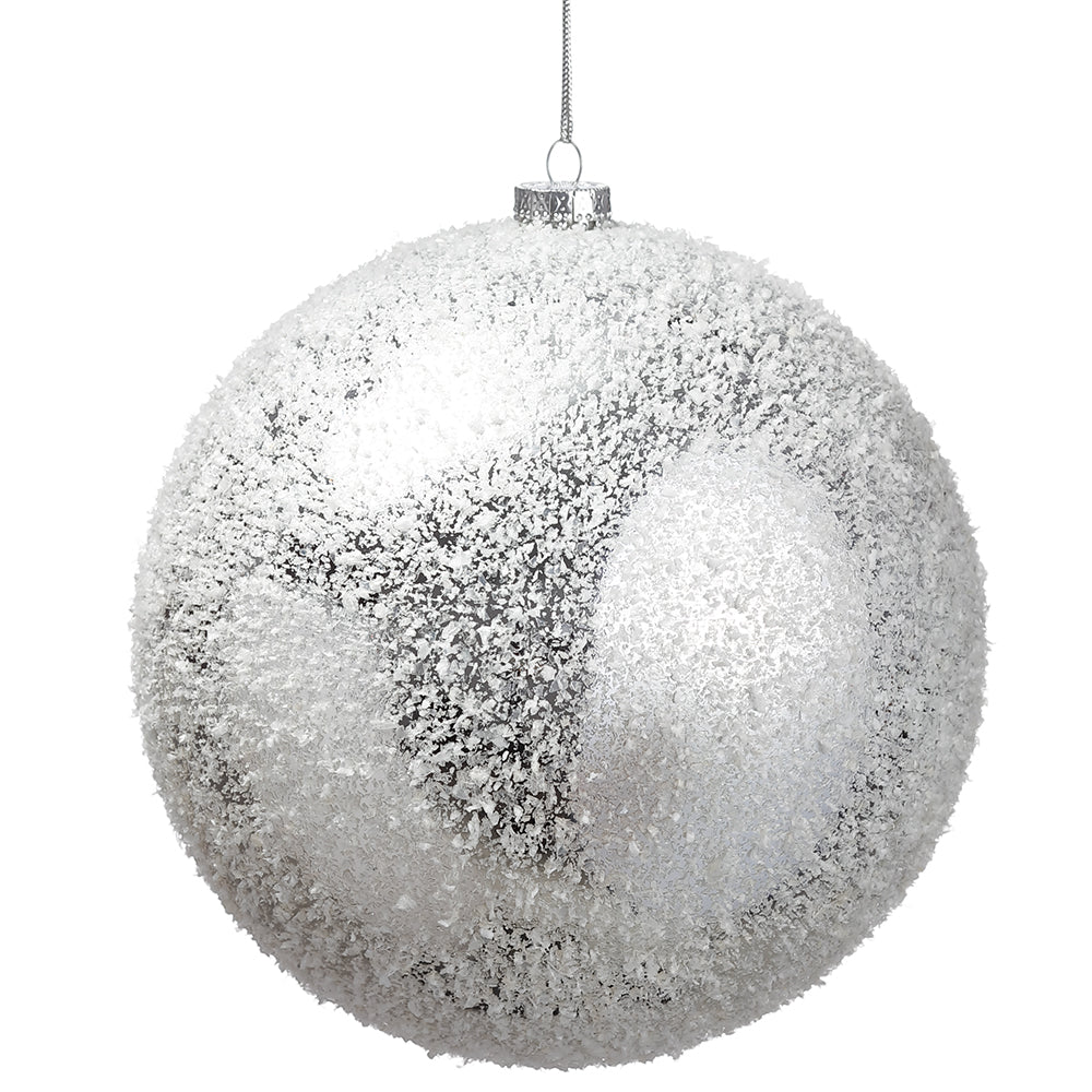 Snowed Plastic Ball Ornament 8&quot;