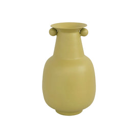 Vibrant Green Metal Vase