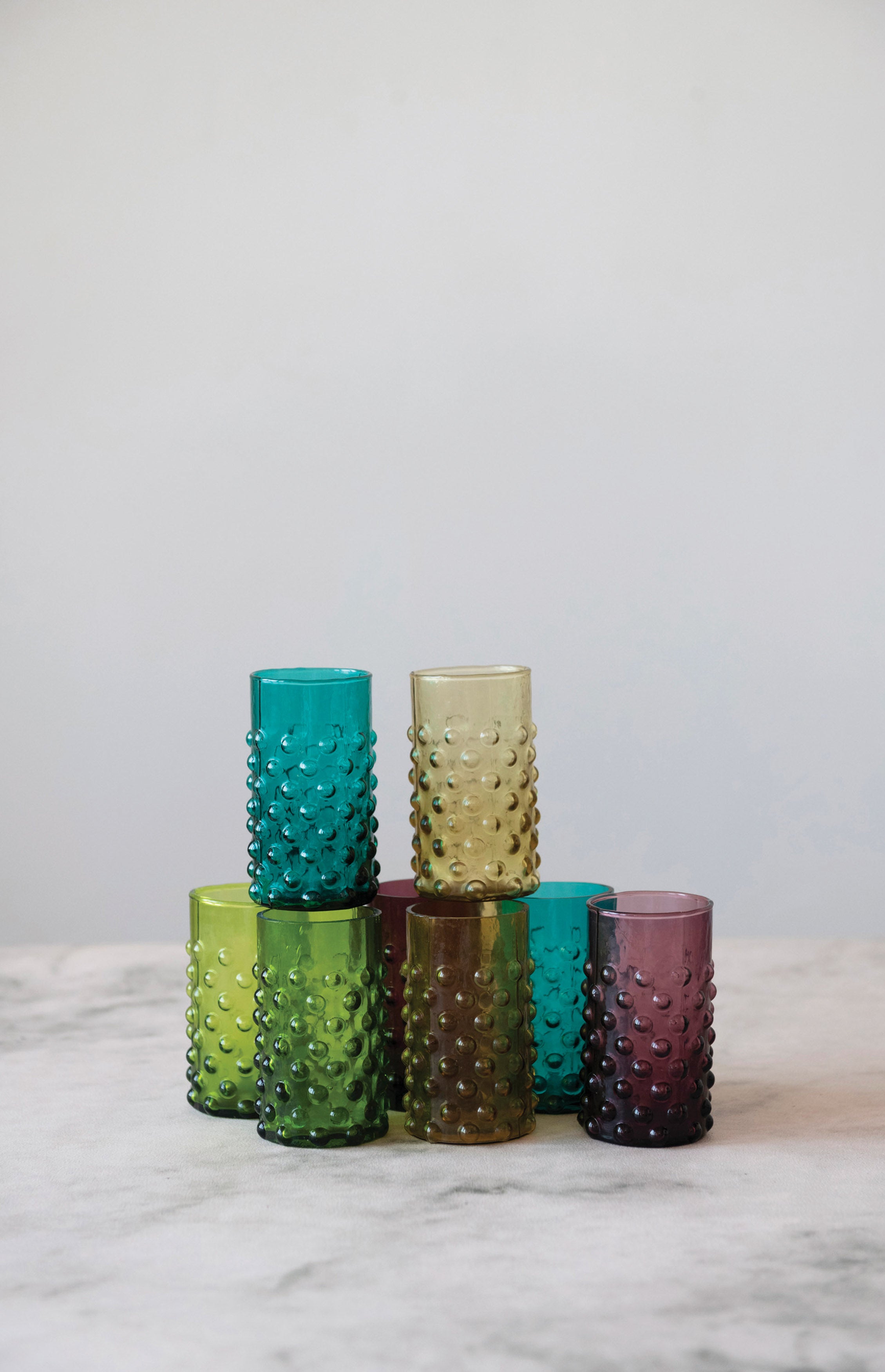 Bubble Glassware — Tall Colorful Bubble Glassware Set