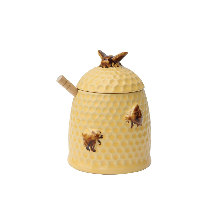 Honeycomb Jar with Bees