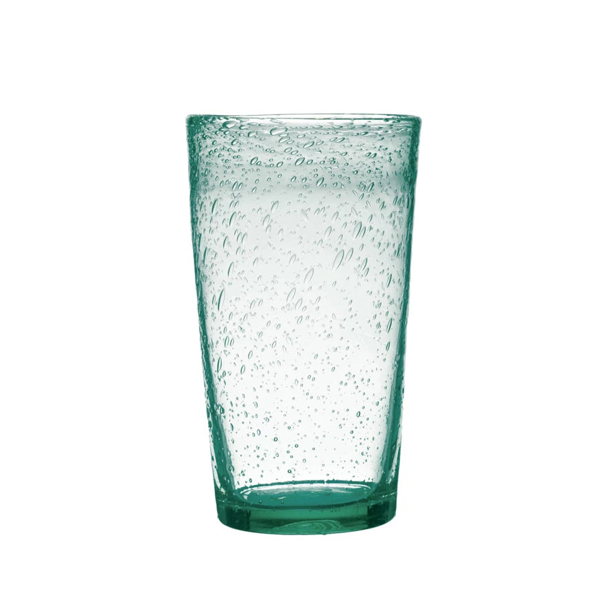 Dappled Green Drinking Glass