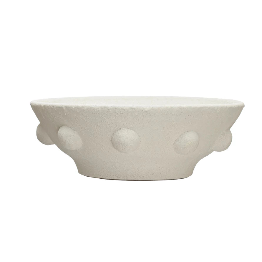 White Ceramic Dotted Bowl