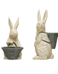 Bunnies with Baskets Figurines