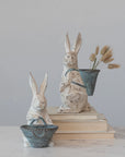 Bunnies with Baskets Figurines