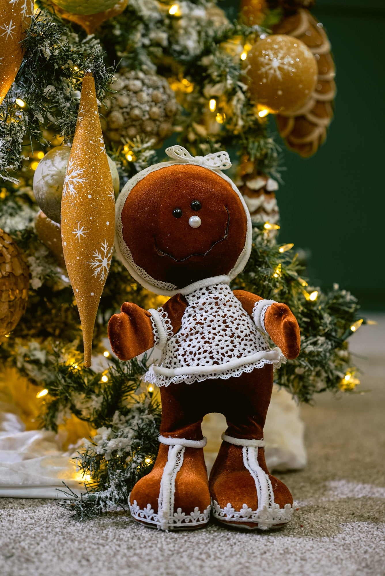 Gingerbread Christmas Decor - Gingerbread Figurine below Gingerbread Christmas Tree 
