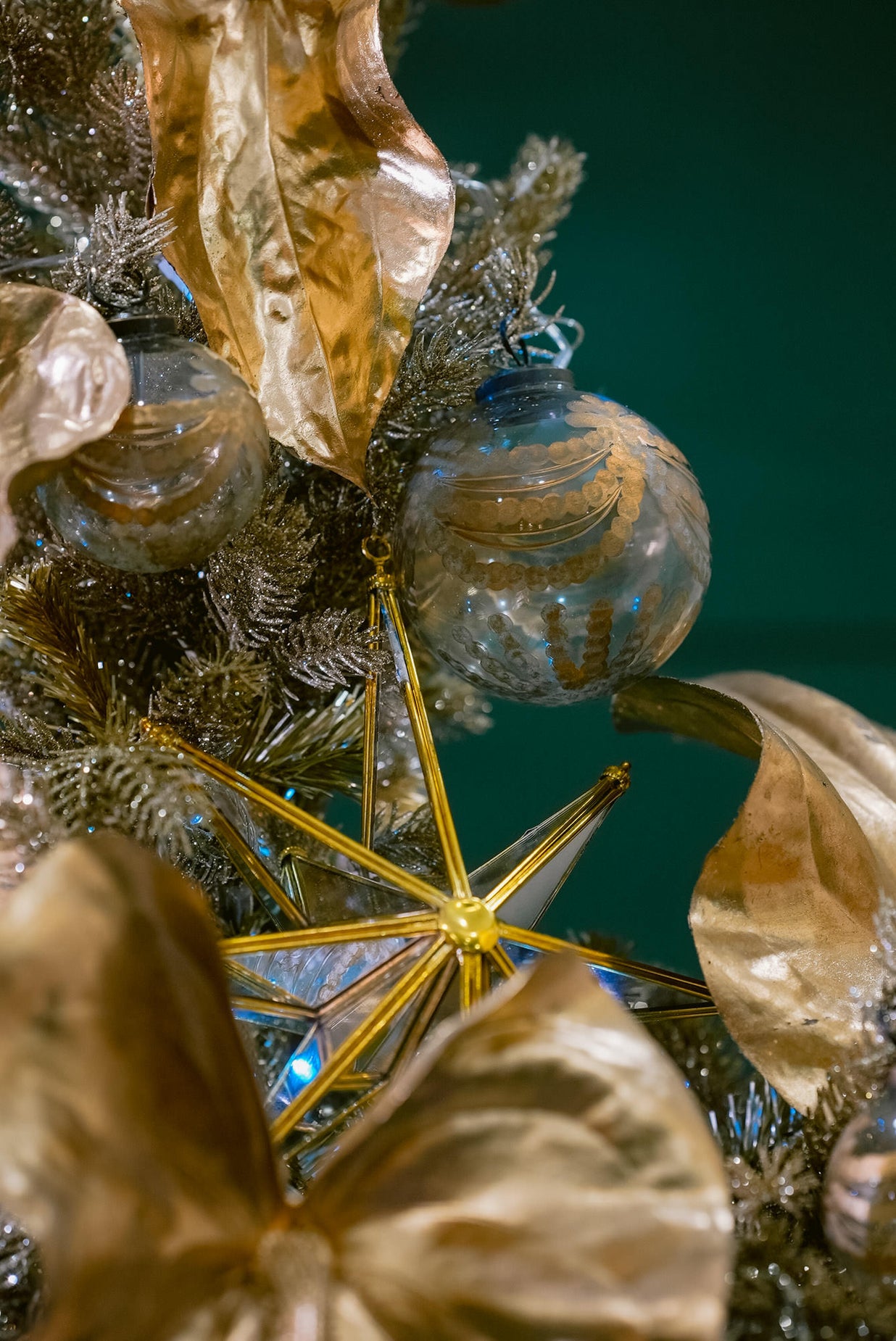 Gold Christmas Tree - Gold Glass Ornaments for Christmas Tree 