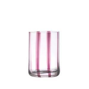 Highball Glasses - Maroon Striped