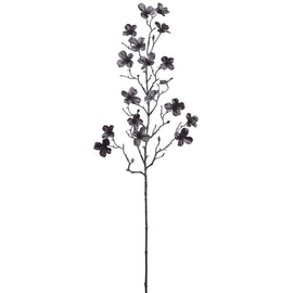 Metallic Black Dogwood Spray