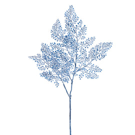 Blue Glitter Maidenhair Fern Spray