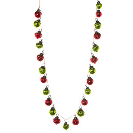 Red and Green Glass Ball Garland