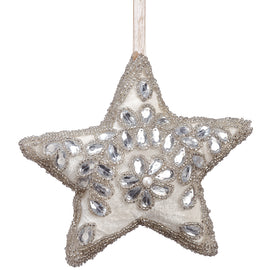 Shiny Embroidered Fabric Ornaments Star 8"